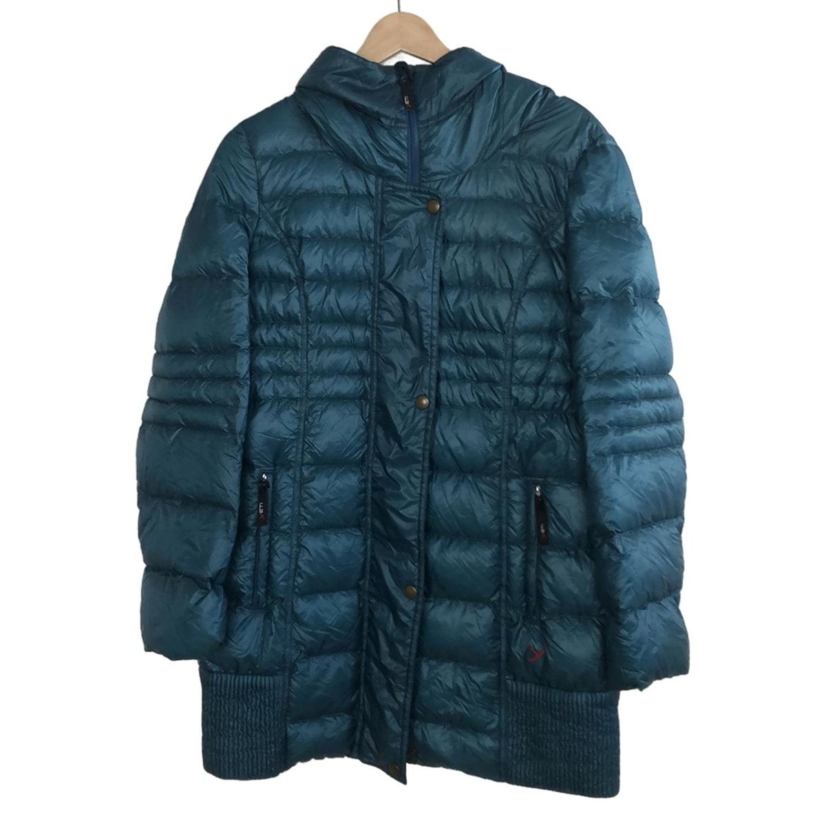 YETI イエティ ダウンコート サイズM レディース - ブルーグリーン 長袖 ジップアップ 冬