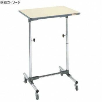 サカエ 軽量セルワーク作業台移動式 ポリエステル天板 600×450×700mm アイボリー CL-6045M