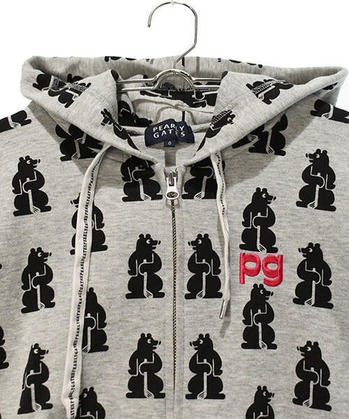 送料0円】パーリーゲイツ｜レディース｜0（S相当）｜クマ柄パーカー