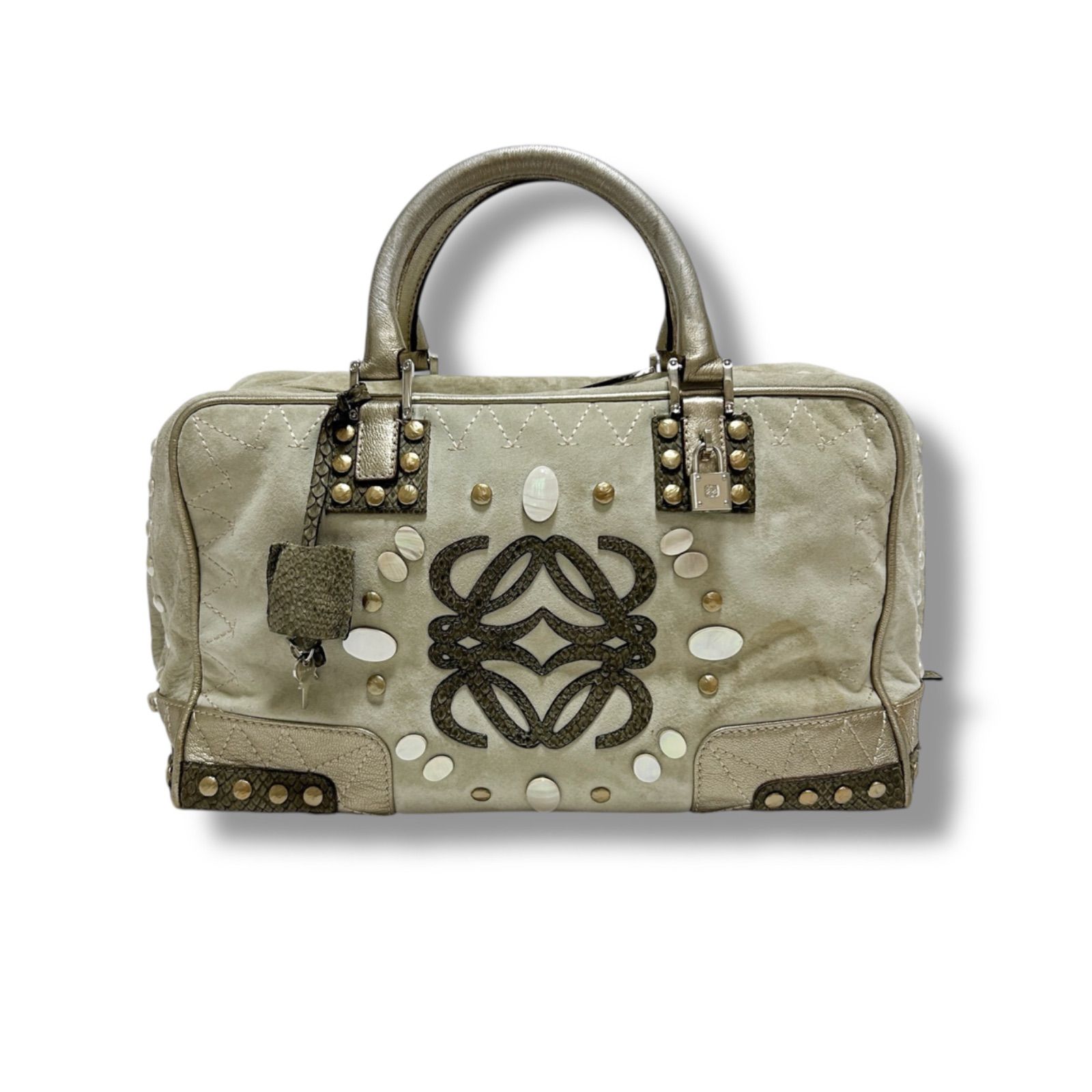 LOEWE アマソナ36グレー スエード ハンドバッグ LOEWE⁄ロエベ通販