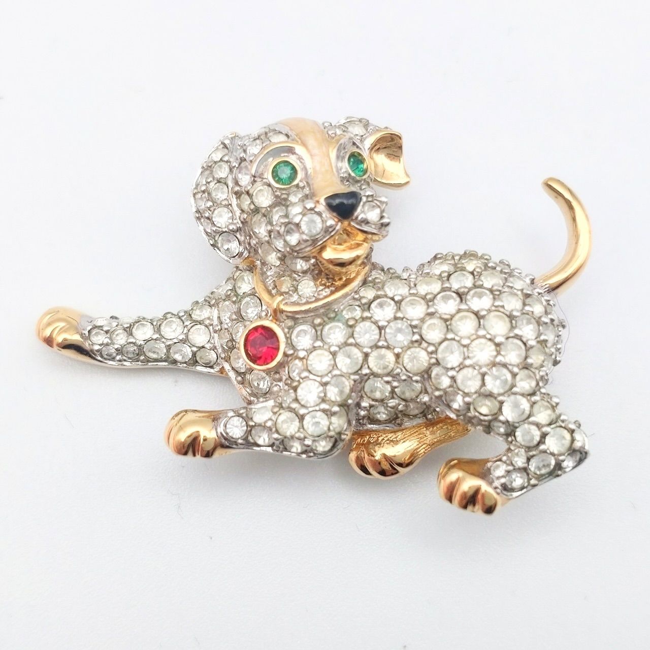 【美品✨】スワロフスキー ブローチ 犬 SWAROVSKI スワロフスキー ブローチ 犬 わんちゃん ドッグ