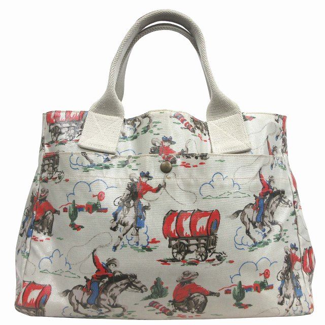 キャスキッドソン Cath Kidston ビッグ トート バッグ カウボーイ 馬柄 