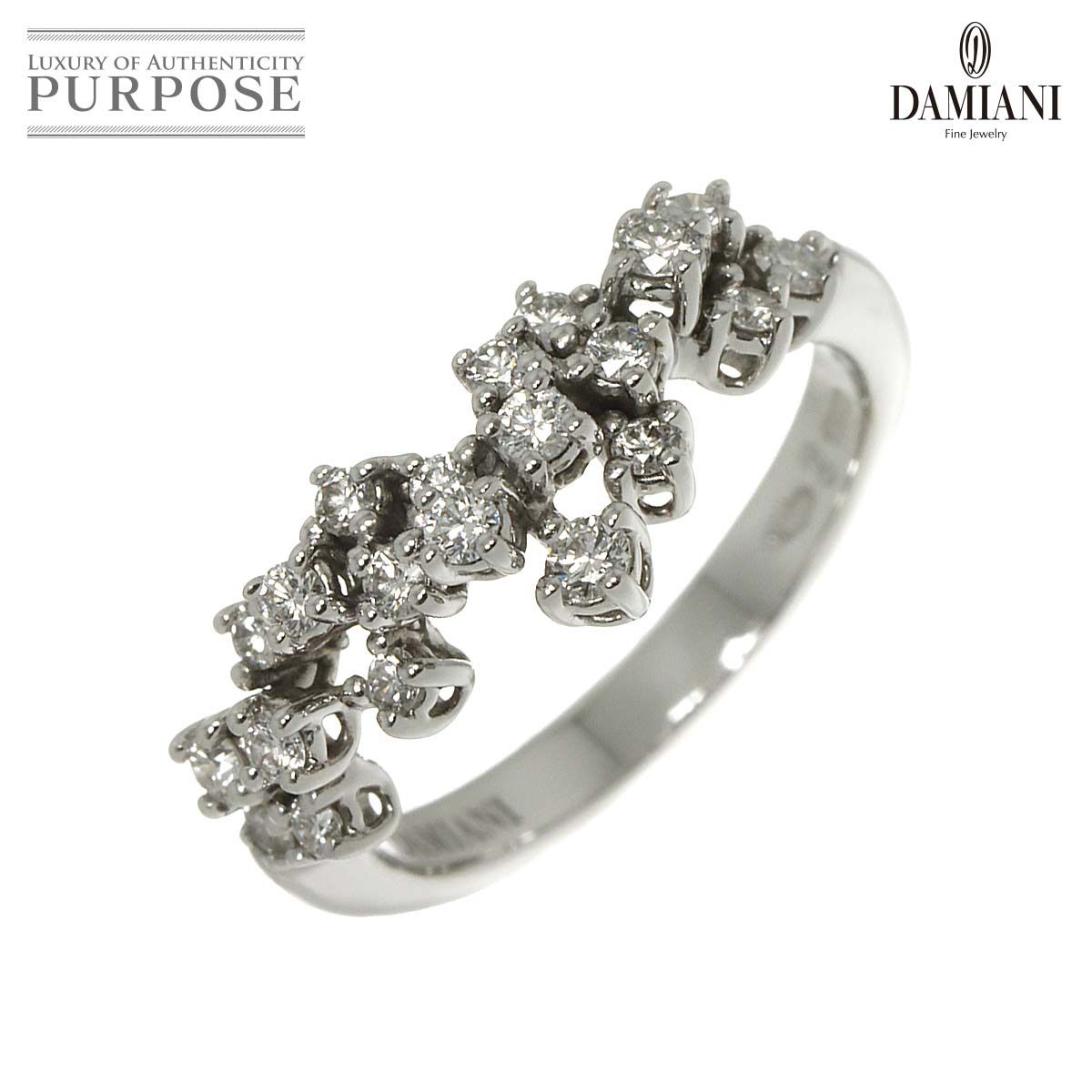 ダミアーニ DAMIANI ミモザ 9号 リング ダイヤ K18 WG ホワイトゴールド 750 指輪 Diamond Ring 証明書付き 90293740