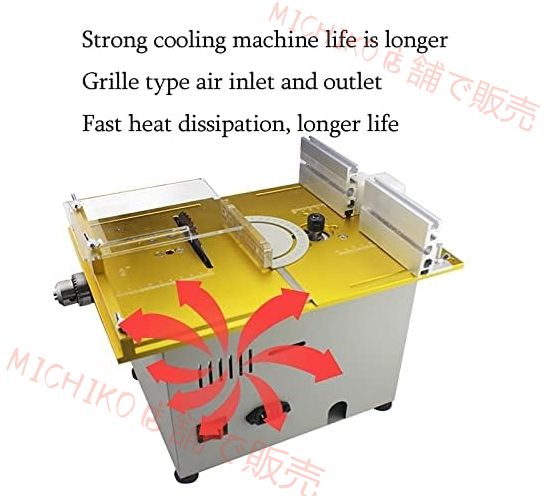 ミニテーブルソー 小型テーブルソー 12000rmp minポータブル精密テーブルソー 300W丸鋸 鋸刃高さ調節 な木工テーブルソー プッシュテーブル切断鋸付き HRDEVELOPMENT_JP