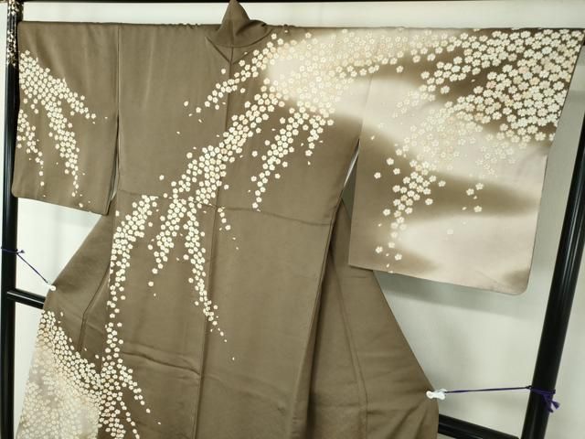 平和屋着物○訪問着 刺繍 舞桜 暈し染め 金彩 正絹 逸品 DAAX4459ps