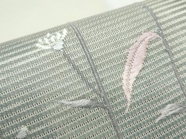 【he-100】名古屋帯 織柄 唐草模様 九寸 正絹 10647_thumbnail.jpg