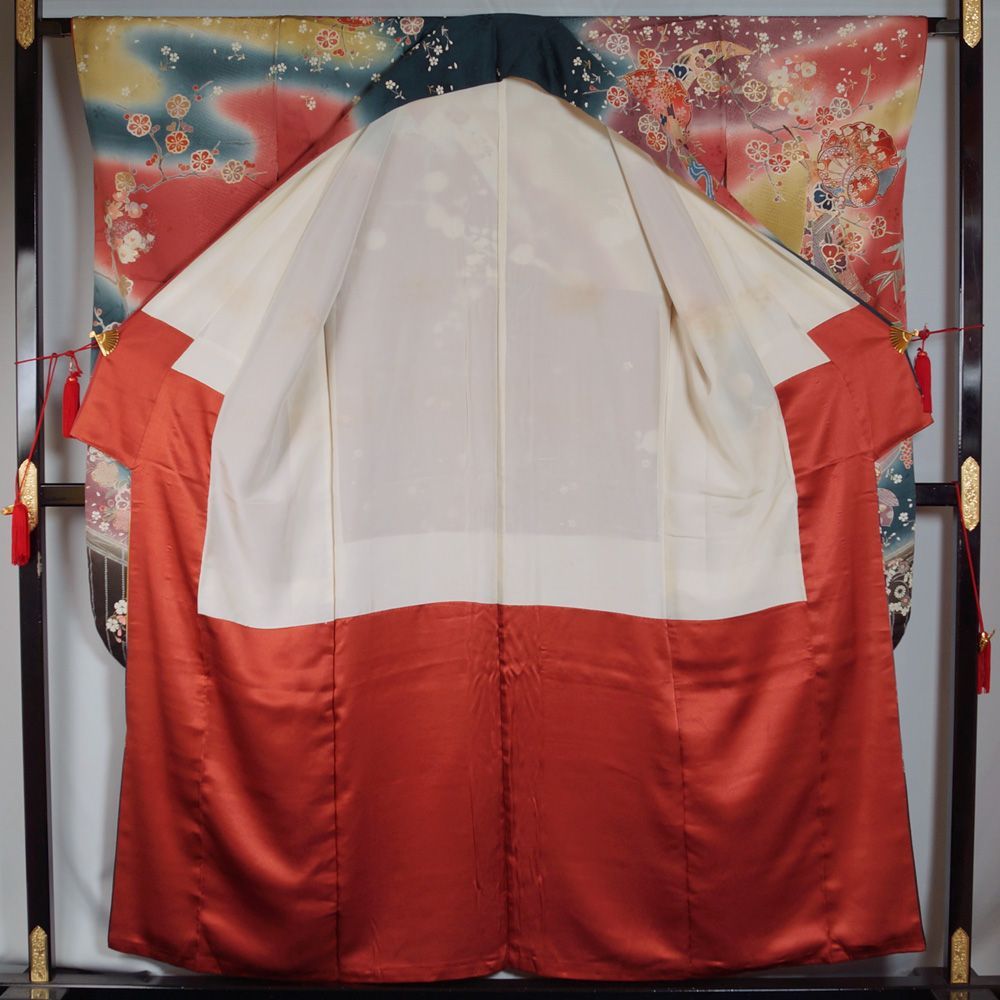 振袖セット 振袖・袋帯 2点 セット Mサイズ 少難有品 着付け練習用 【 中古 踊り 着物 セット リサイクル 振袖 リサイクル着物 正絹 お茶 卒業式 成人式 お稽古 販売 振袖 アウトレット 古典柄 購入 振り】
