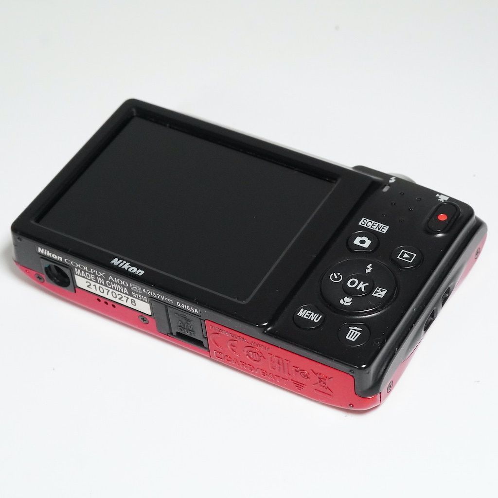 Nikon ニコン COOLPIX A100 レッド 元箱 コンデジ 動作OK 1週間保証