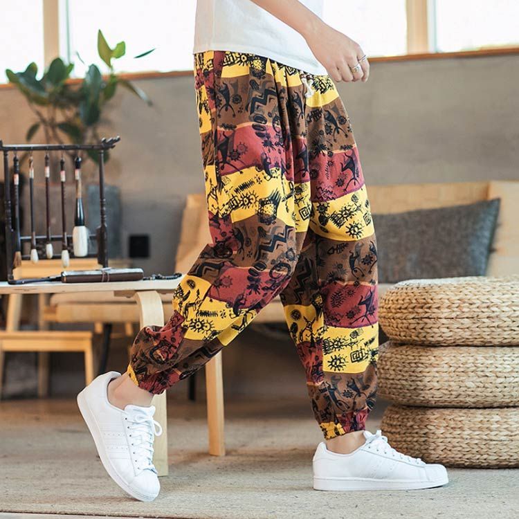 サルエルパンツ サルエルパンツ クロップドパンツ リネン パンツ 7分丈 9分丈