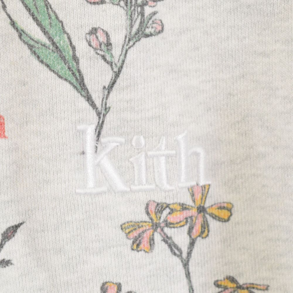 KITH (キス) 22SS ロゴ刺繍 ボタニカル総柄プリントスウェットプル
