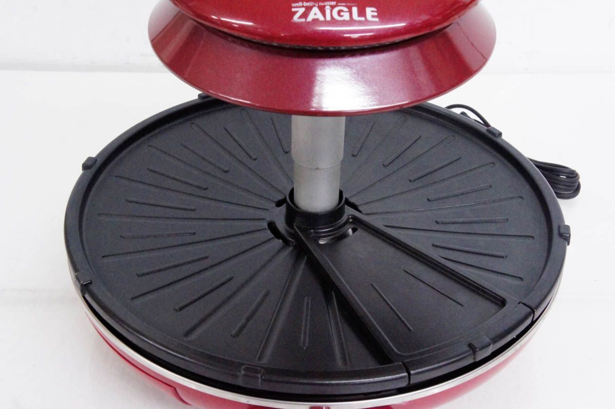 ZAIGLE ザイグル グリル JAPAN-ZAIGLE 赤 無煙ロースター 動作確認済