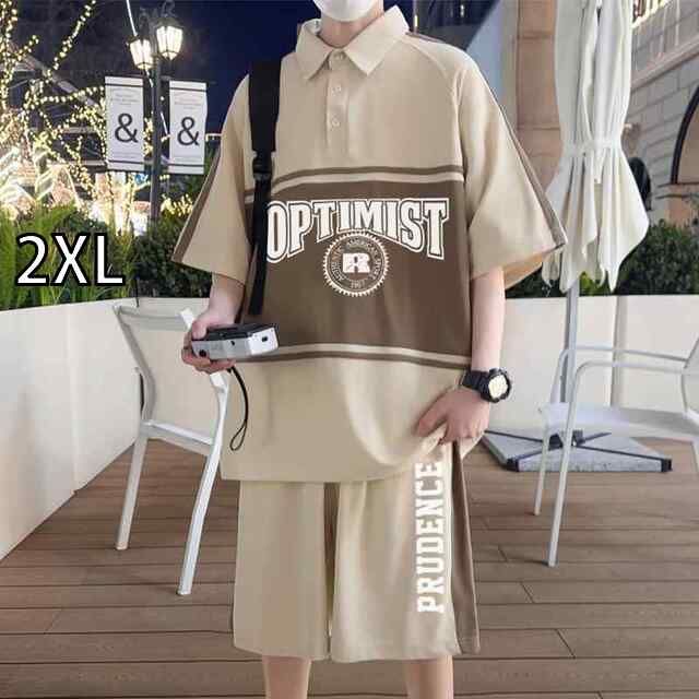 [2XL]メンズ ファッション 服 男性用 オシャレ シンプル 大人 かっこいい 大きいサイズ ストリート 紳士服 半袖 ショート パンツ スーツ 夏  冷感 ポロシャツ ハーフスリーブ セット カジュアル 種類2：M/A：白ラウンドネック メンズ ファッション 服 男性用 オシャレ シンプル 大人 かっこいい 大きいサイズ ストリート 紳士服 メッシュ 冷感 速乾 T シャツ 半袖 Vネック シャツ 夏 薄手 通気性 ニット トップス