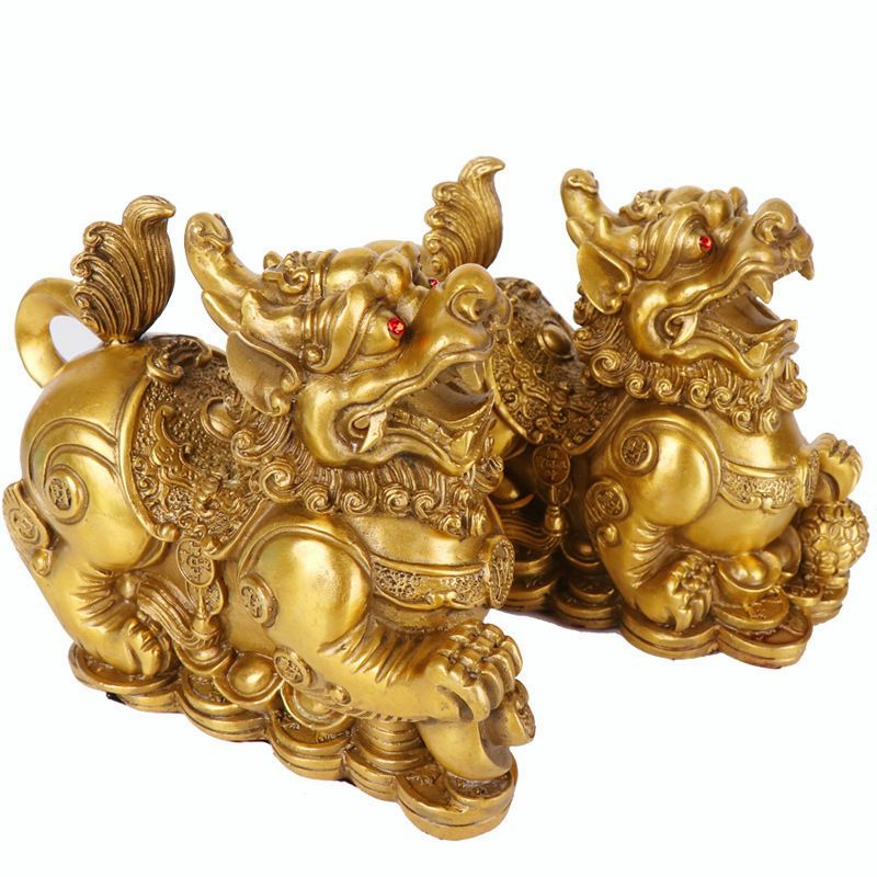 工芸品如意貨貔貅銅貔貅の装飾品 中国古美術 貔貅 嘉慶通