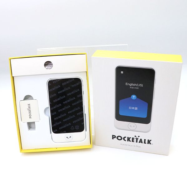 POCKETALK ポケトークS plus ホワイト（ソースネクスト□通訳＋カメラ 