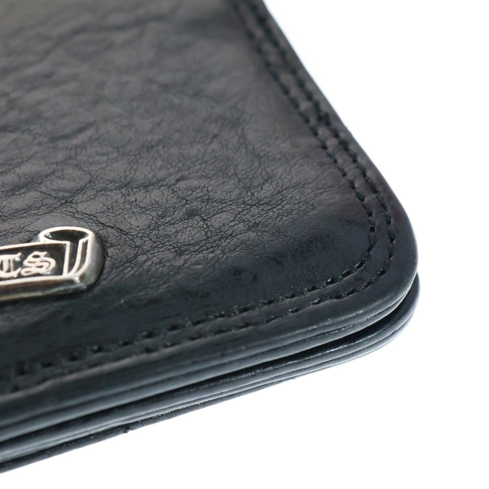 CHROME HEARTS クロムハーツ CARD CASE スクロールラベル レザーカードケース ブラック VIDAFM_ORG
