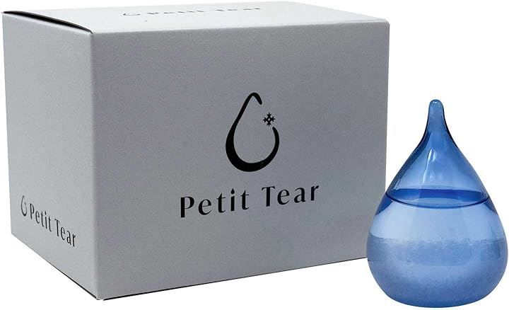 Petit Tear ストームグラス カラーガラス 手のひらサイズ 結晶 インテリア 置物( ブルー，  ミニ)