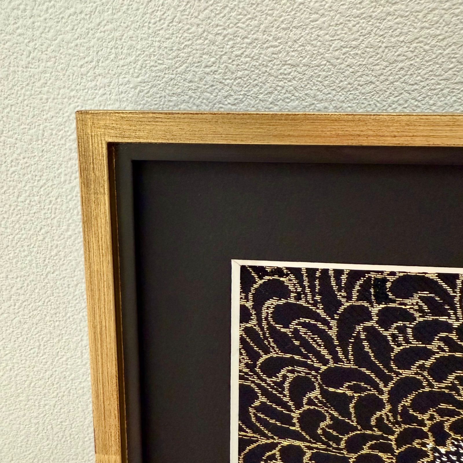 京都帯屋さん フレーム入りシルク織物アート