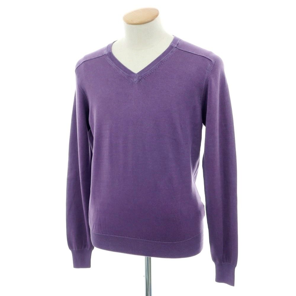 中古】【未使用】クルチアーニ CRUCIANI ハイゲージ コットン Vネック  