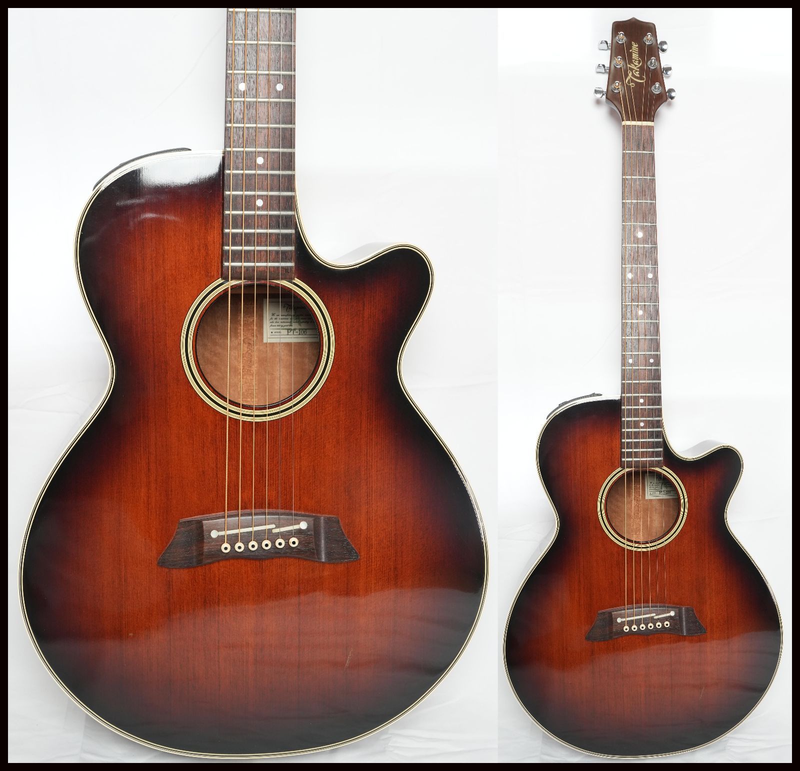 ☆TAKAMINE PT-106 Violin Sunburst コンパクトサイズエレアコ 日本製 