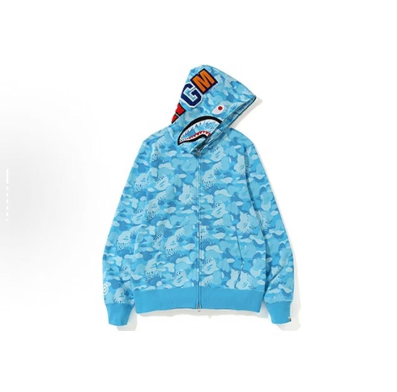 A BATHING APE BAPE エイプ シャーク フルジップ パーカー M GIANT SHARK FULL ZIP HOODIE | bape.com