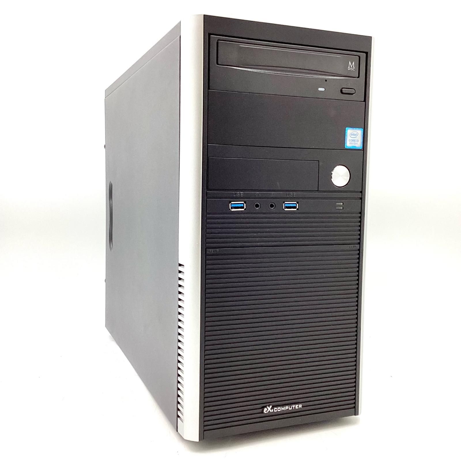全額返金保証 最速発送 TSUKUMO AeroStream RM3J-A180|T2 intel core i3-8100 8GB SSD 240GB HDD 500GB 動作 済