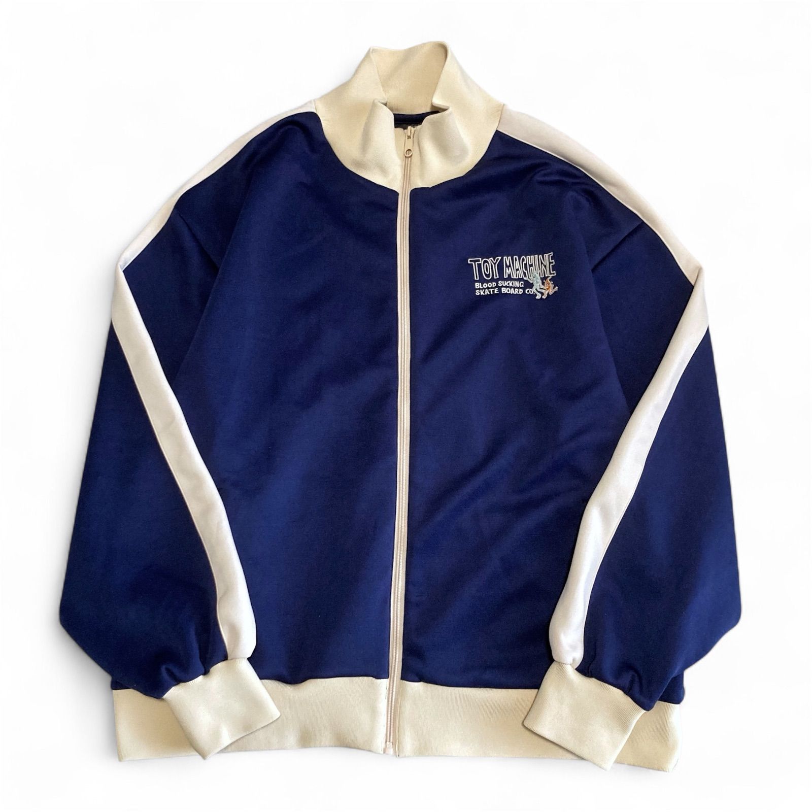 TOY MACHINE トイマシーン トラックジャケット ビッグ刺繍 ハイネック ネイビー XL