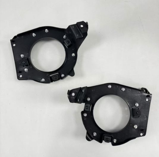 スズキ ジムニー JB64 JB74 対応 ヘッドライトブラケット フロントライト取付ステー ABS＋ステンレス製 黒 FFCRYSTALESIA_COM