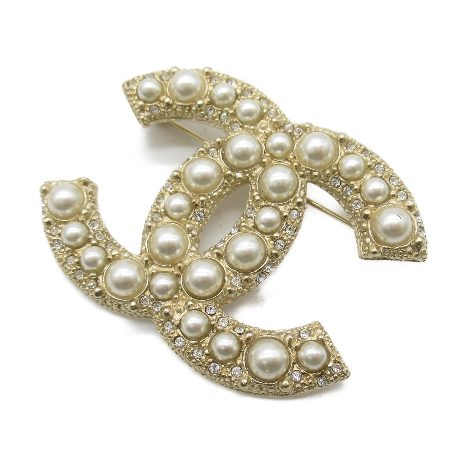 シャネル ココマーク フェイクパールブローチ ブローチ - メルカリ