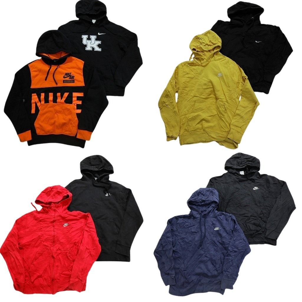 古着卸 ナイキ NIKE スウェット 8枚セット メンズ S フーディー フルジップ 切替え スウォッシュ 古着 NC0974