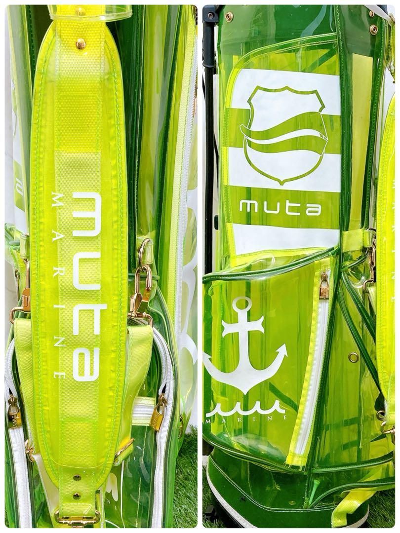 25. ムータマリン ゴルフ クリア キャディバッグ スタンド式 3点式