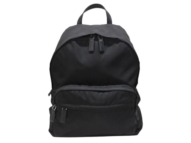 PRADA プラダ リュック バックパック 2VZ066 トライアングルロゴ ナイロン ブラック シルバー金具 4b006621