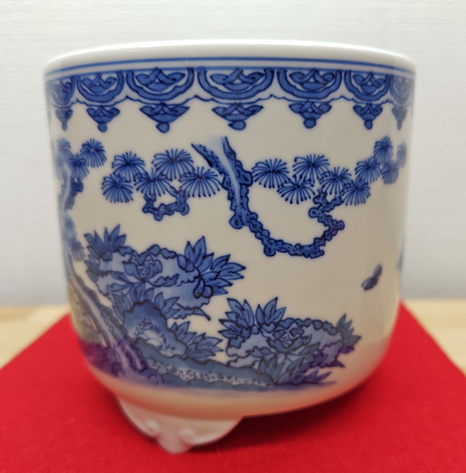 逢絢亭・新品】茶道具 火入 平戸焼 白磁 染付 唐子絵 横石嘉助