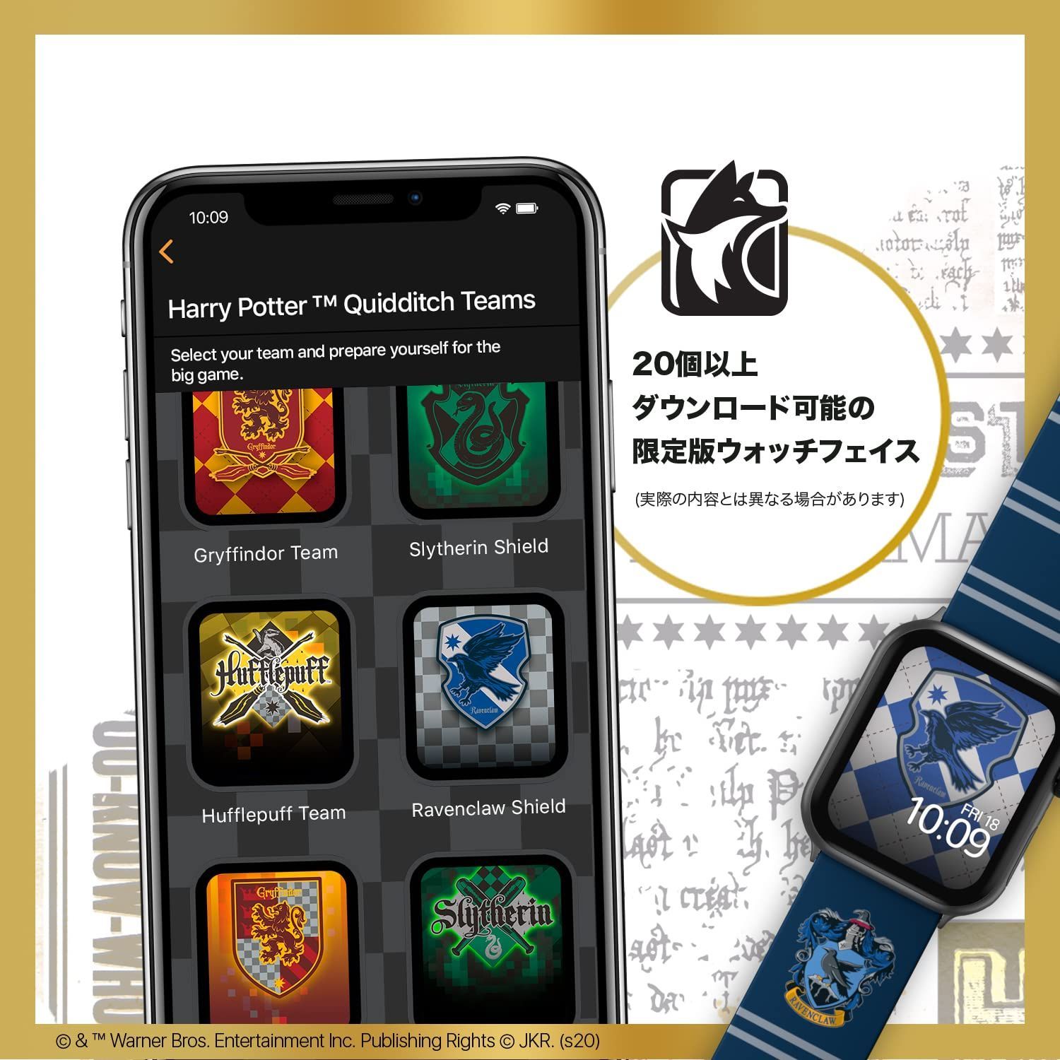 【新着商品】watch watch Seriesに対応 サイズ バンド、Apple 38mm 40mm Apple 42mm レイブンクロー 44mm コンパチブル ハリーポッター アダプター、オフィシャル ライセンス [MobyFox] （ウォッチ本体含めて