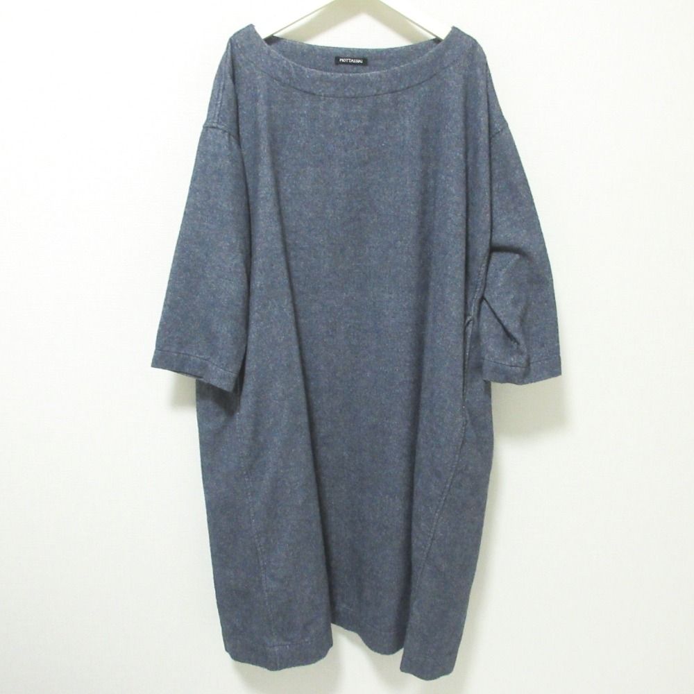 45R フォーティファイブアール MOTTAINAI ウールの馬比古DRESS ワンピース 6125919 ネイビー レディース 古着