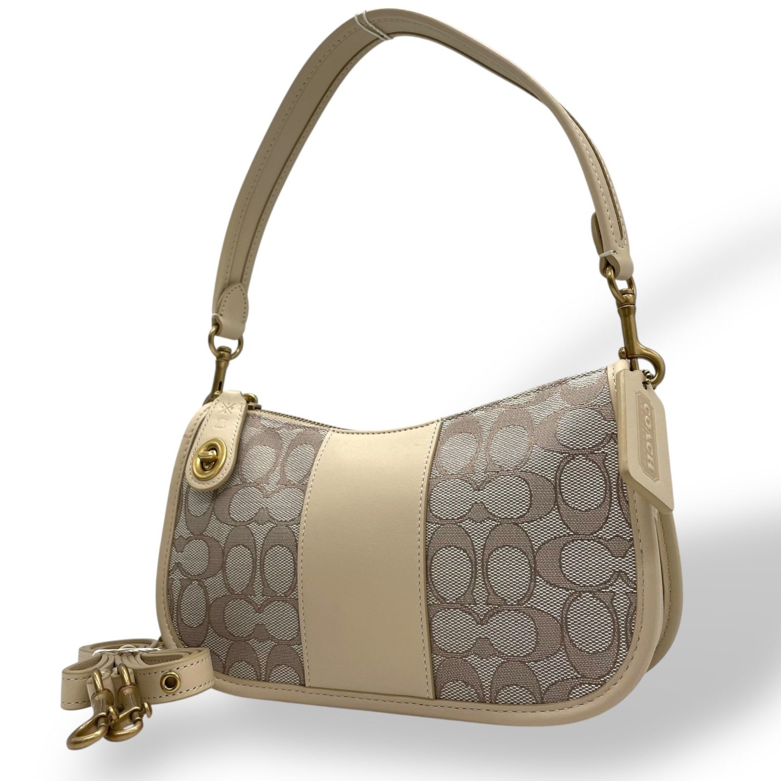 美品 COACH コーチ 2WAY ハンドバッグ ショルダーバッグ スウィンガー 