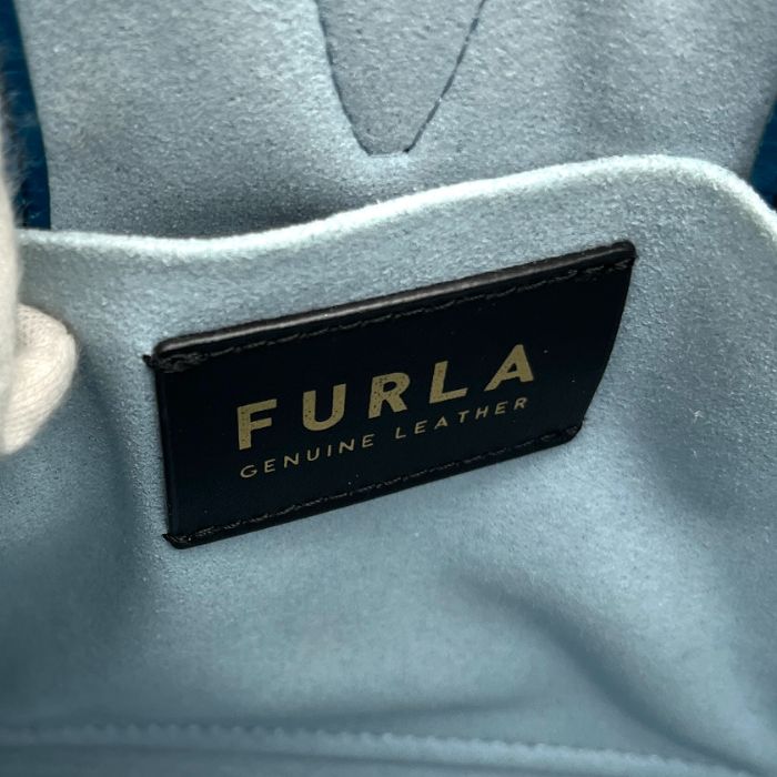 美品 FURLA フルラ ロゴ 購入 2way レザー ハンド ショルダー バッグ