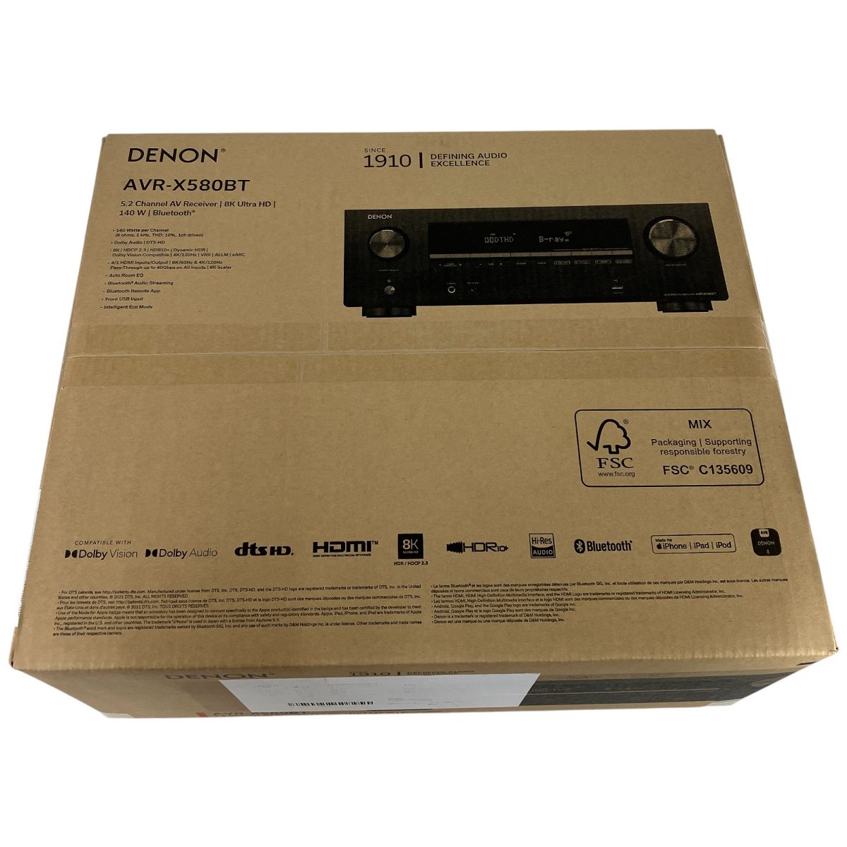 AVサラウンドレシーバー AVR-X580BT