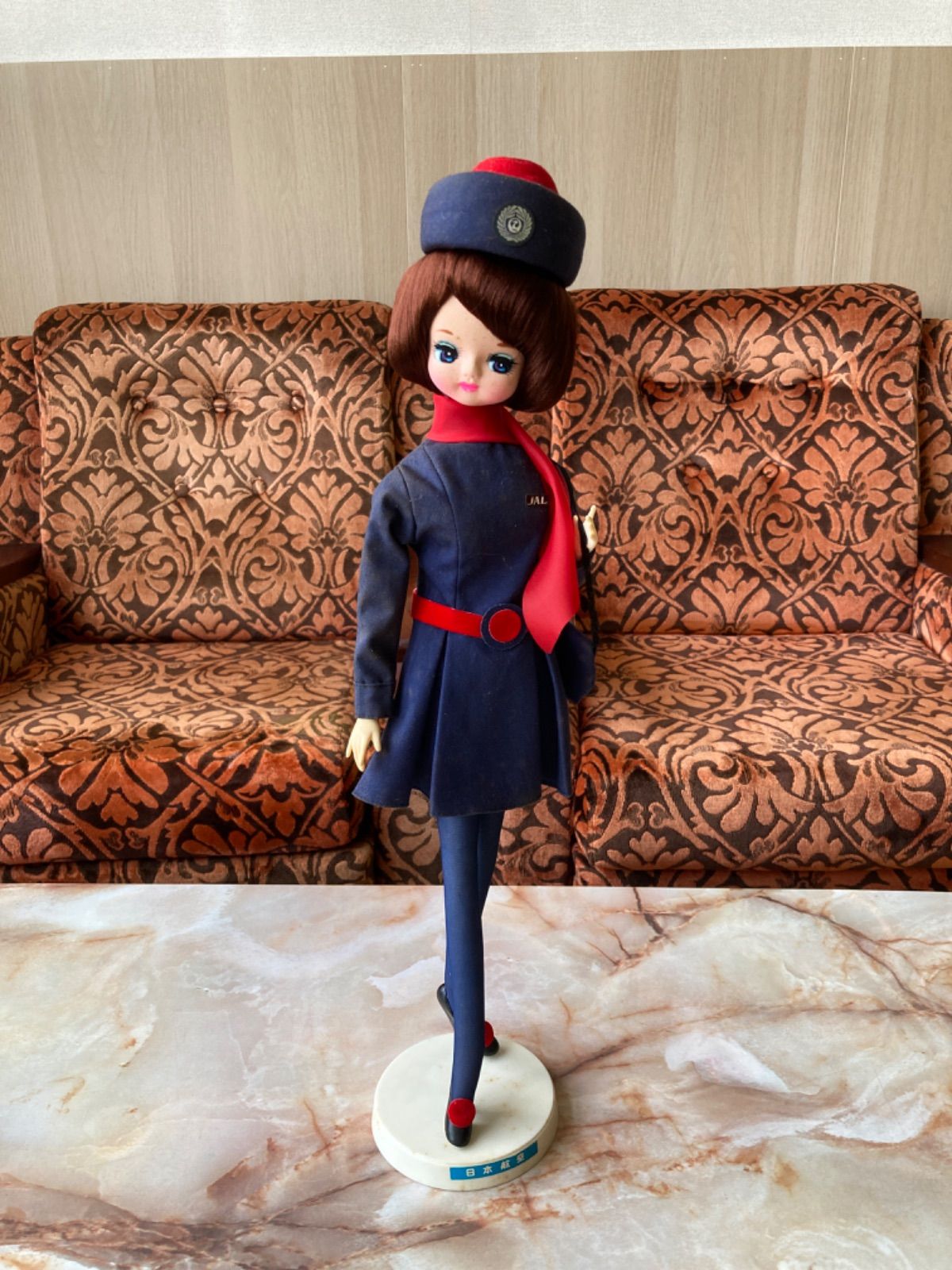 JAL スチュワーデス 昭和レトロ人形 当時物 日本航空 JAL