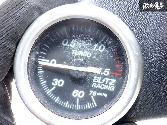 BLITZ ブリッツ 汎用 機械式 ブースト計 ターボ計 追加メーター 計器 60Φ 60パイ 汎用ピラーメーターフード付 棚S-2-6