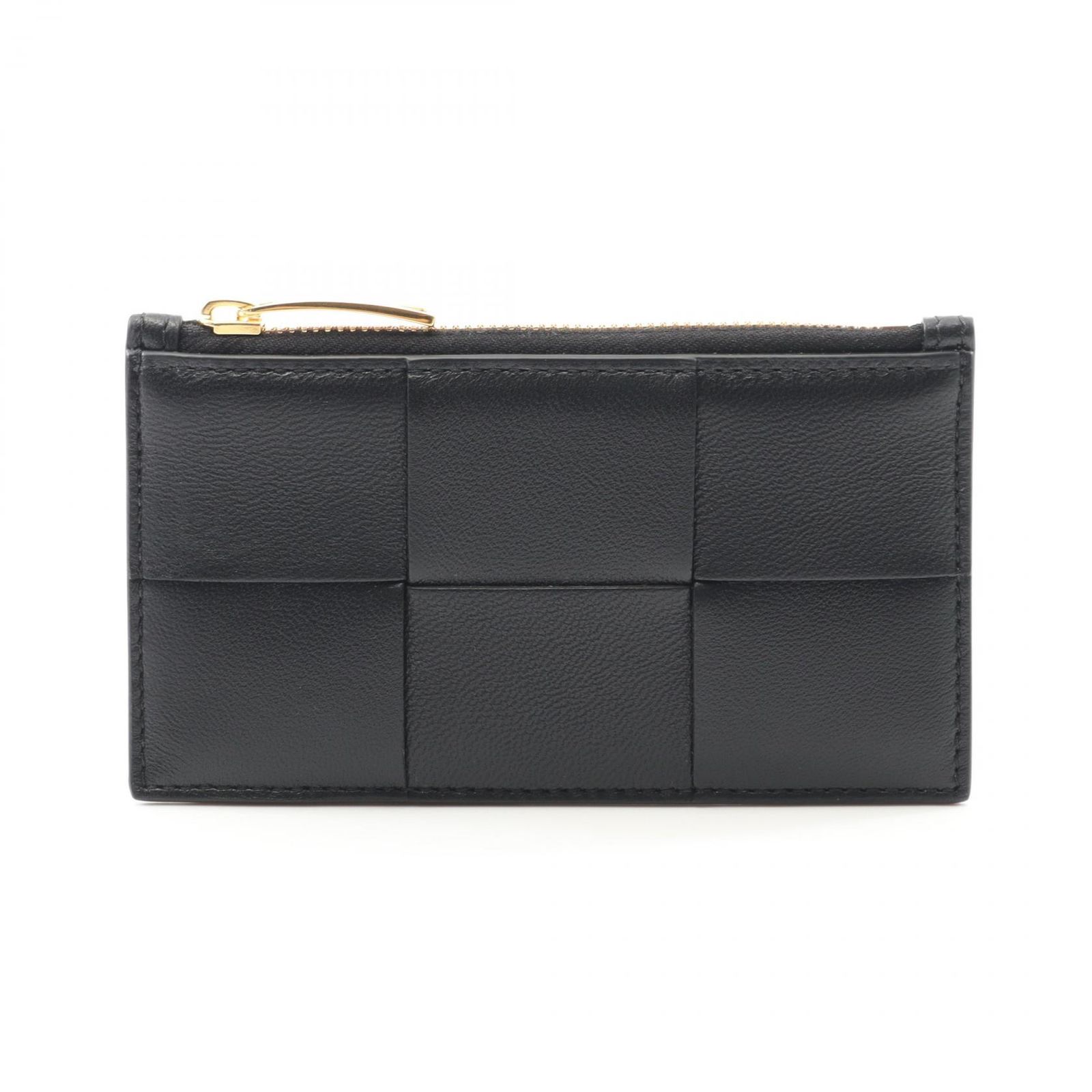 ボッテガヴェネタ BOTTEGA VENETA コインケース マキシイントレチャート ブラック レザー コインケース ユニセックス