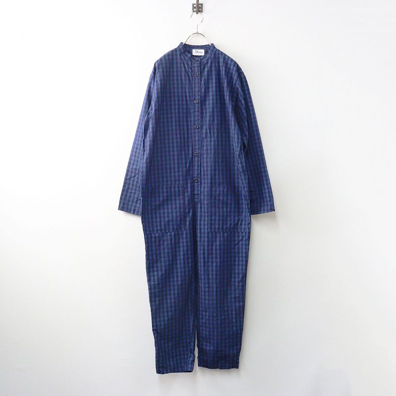 ヤーモ yarmo WAREHOUSE SUIT ギンガムチェック オールイワン インディゴ ブルー サロペット 2400014641417