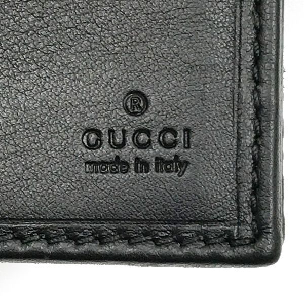 美品 GUCCI グッチ シマ 長財布 財布 ウォレット Gチャーム ブラック