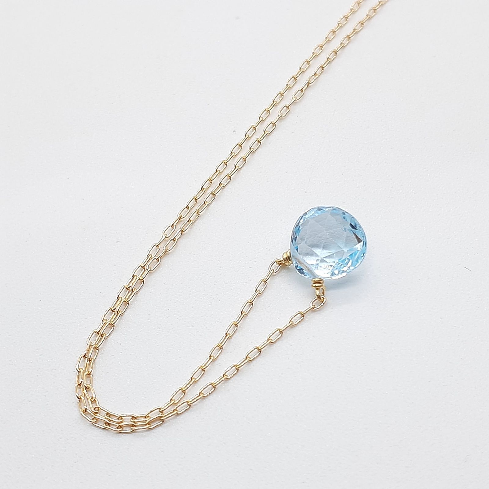 KAORU カオル ネックレス ポロリン K18 750 ゴールド ブルートパーズ 