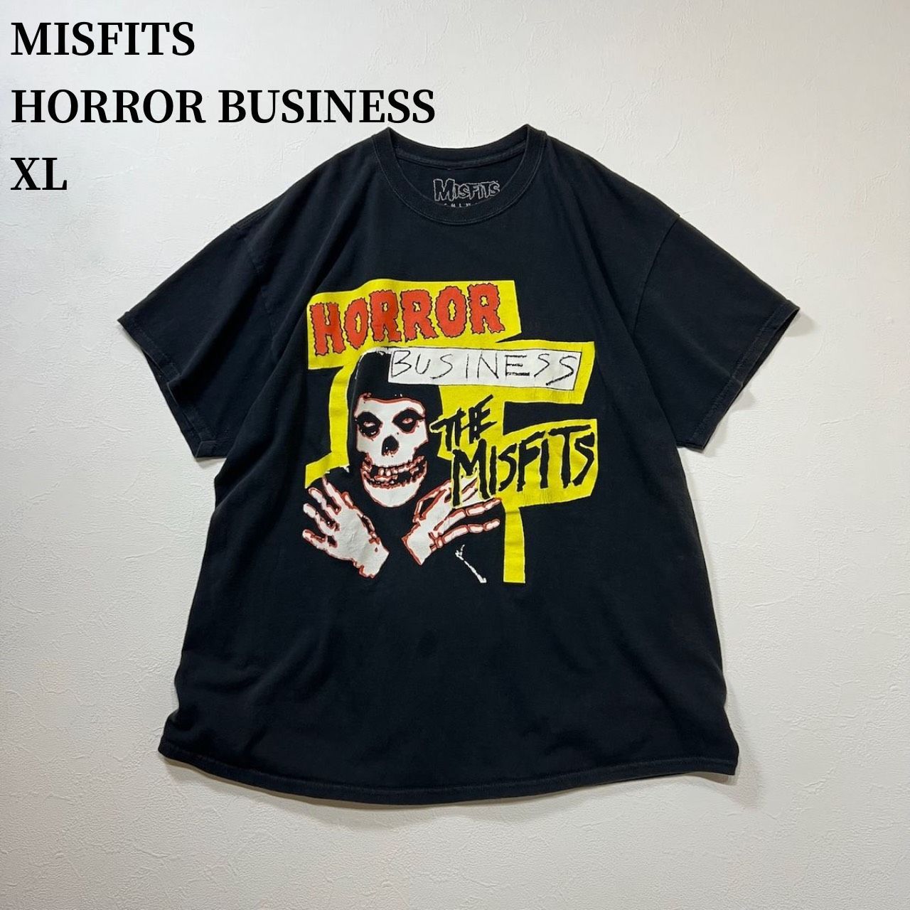 バンドTシャツ　ミスフィッツ　MISFITS ブラック　XL XL 古着 ミスフィッツ Tシャツ | バンドTシャツ - ビンテージ