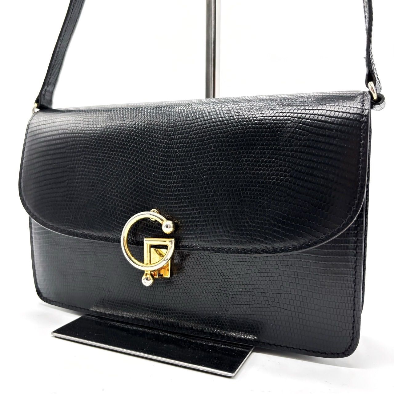 良品】GUCCI 黒 レザー ハンドバッグ ヴィンテージオールドグッチ