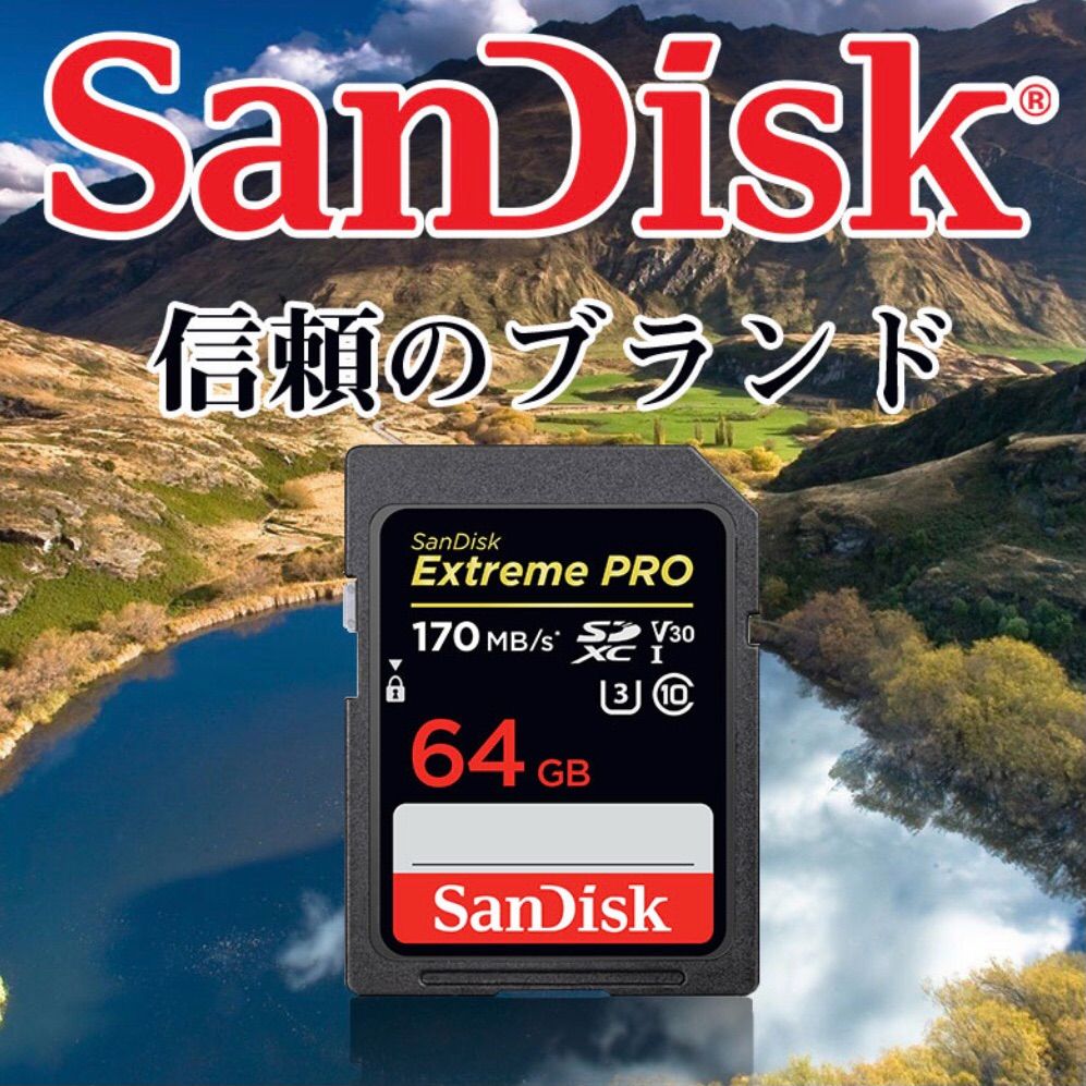 業界No.1 SanDisk 64GB Extreme sdカード2枚 sushitai.com.mx