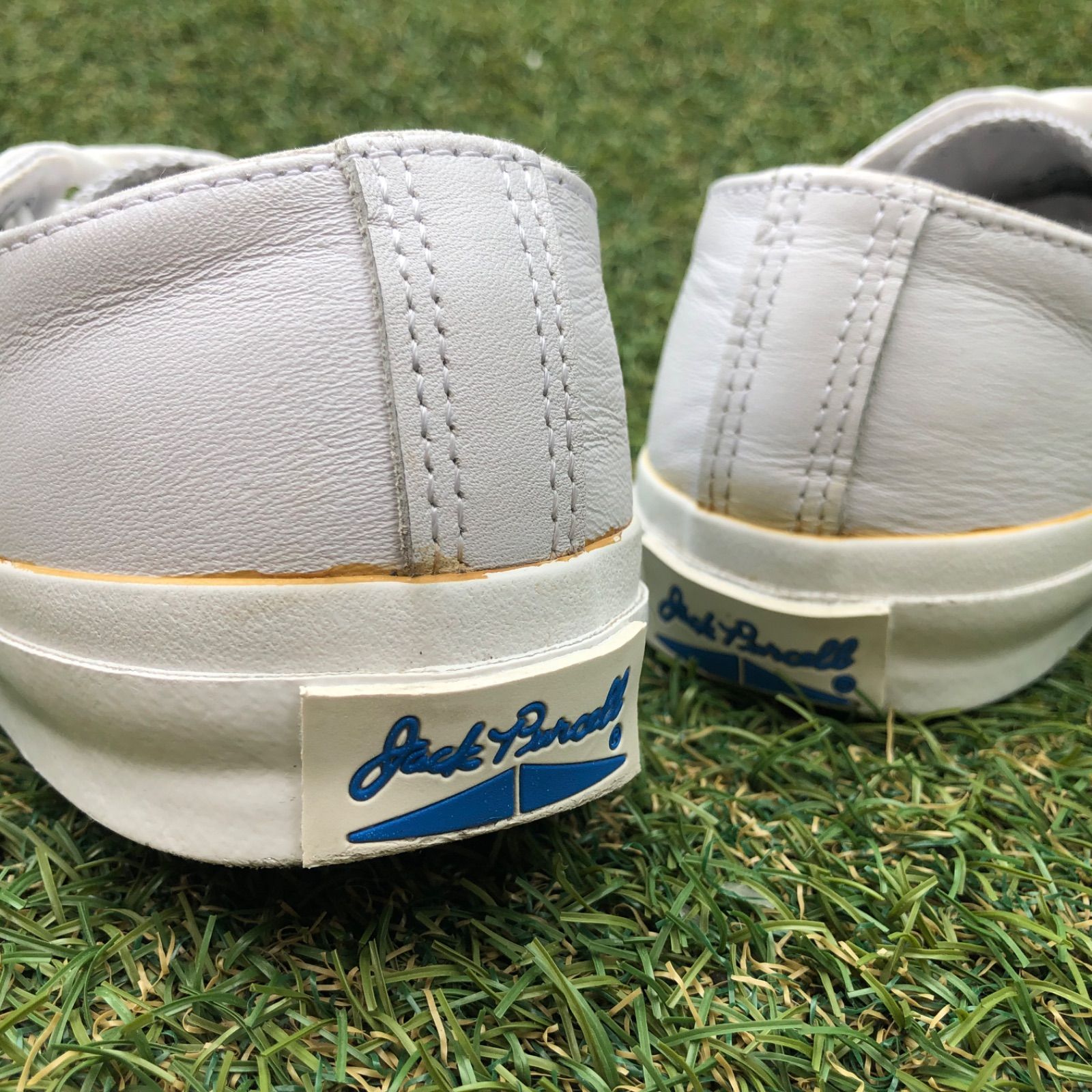 美品22.5 converse コンバース レザージャックパーセル H592