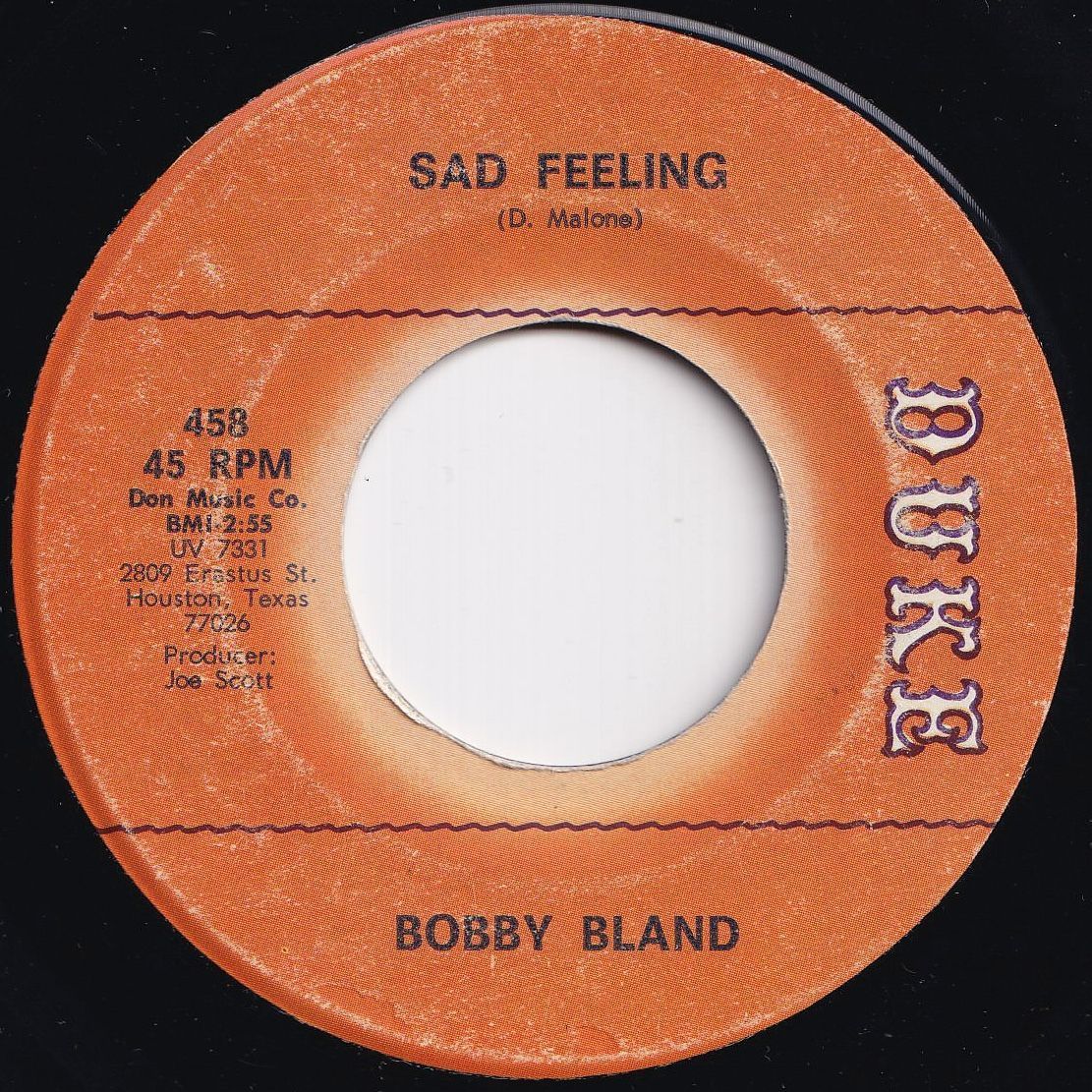 Bobby Bland If You've Got A Heart / Sad Feeling Duke US 458