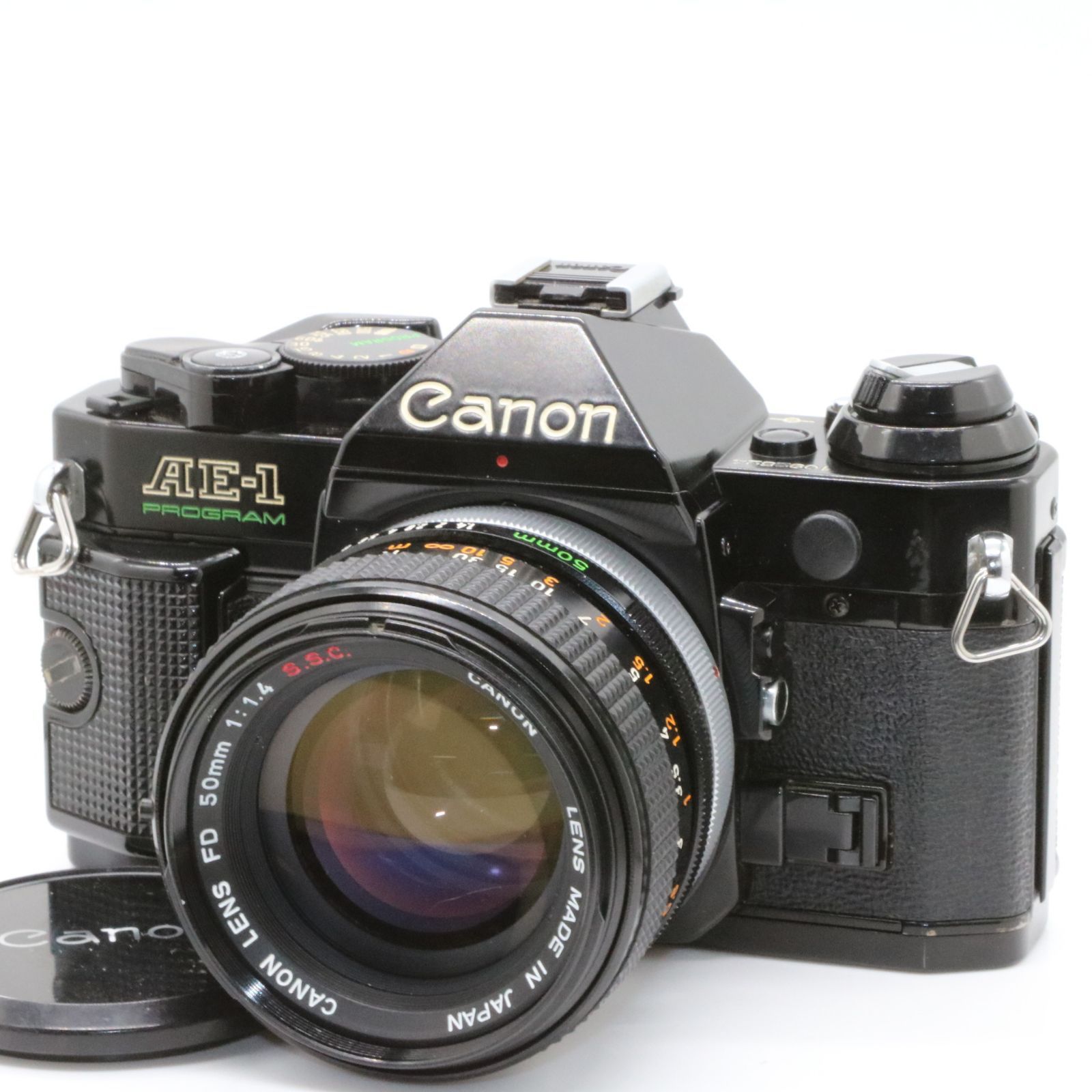 美品 Canon AE-1 Program ブラック 一眼レフフィルムカメラ FD 50mm f1