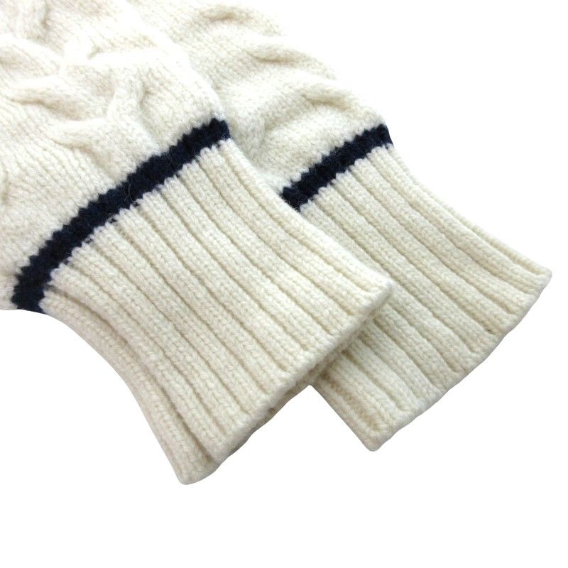 ビームスゴルフ BEAMS GOLF ケーブルニット セーター Vネック ロゴ刺繍  